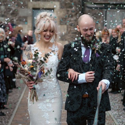 A bride and groom